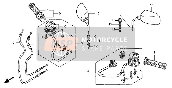 Honda FJS600D 2006 Cambiar & Cable para un 2006 Honda FJS600D